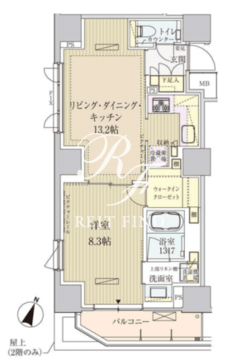 パークアクシス赤坂見附 1204 間取り図