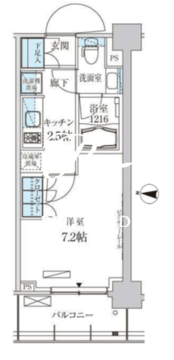パークアクシス菊川ステーションゲート 603 間取り図