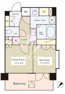 コートラクリア京橋 301 間取り図