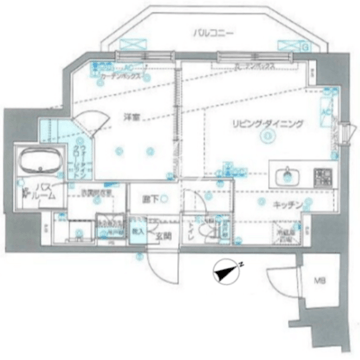 ズーム恵比寿 804 間取り図