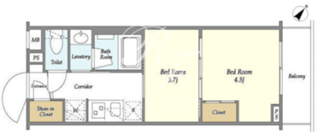 フレシア経堂 104 間取り図