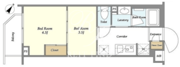 フレシア経堂 210 間取り図
