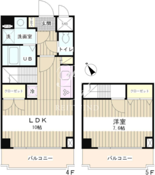 ラフィネ築地 403 間取り図