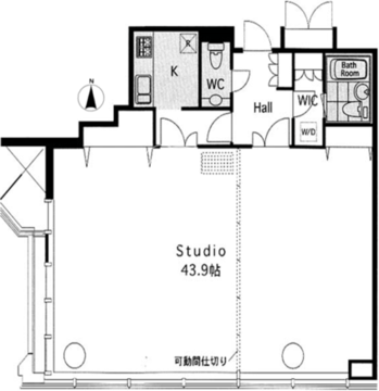 浜松町スクエアスタジオ 1402 間取り図