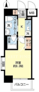 ガリシア浜松町 901 間取り図