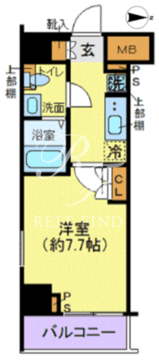 ジェノヴィア東日本橋駅前グリーンヴェール 405 間取り図