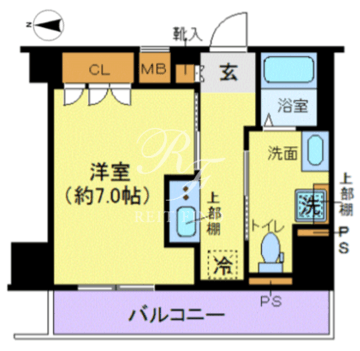 ジェノヴィア東日本橋駅前グリーンヴェール 406 間取り図