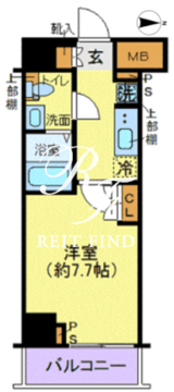 ジェノヴィア東日本橋駅前グリーンヴェール 602 間取り図