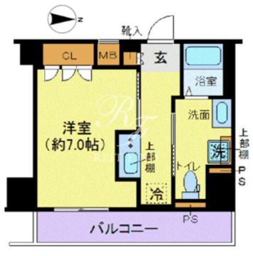 ジェノヴィア東日本橋駅前グリーンヴェール 606 間取り図