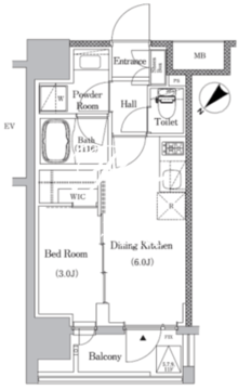 プライマルイプセ池尻大橋 709 間取り図