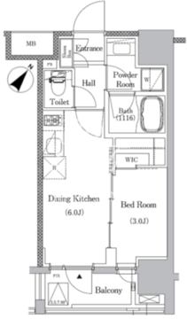 プライマルイプセ池尻大橋 302 間取り図