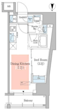 アーバネックス深川住吉3 1104 間取り図