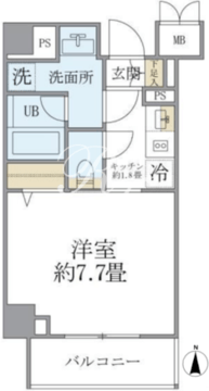 グランジット早稲田 201 間取り図