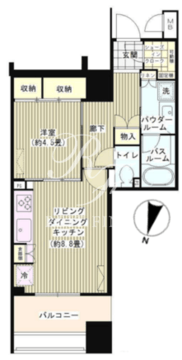 ルネ神楽坂 1306 間取り図