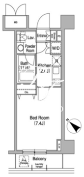 コンフォリア豊洲 203 間取り図