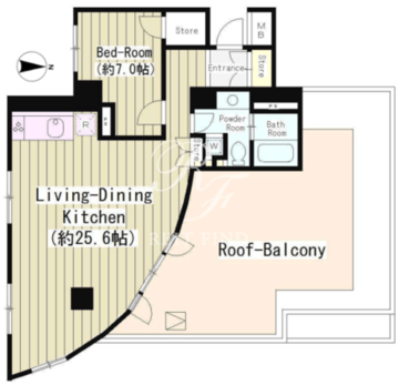 ＬＡ・ＲＥＳ西麻布 403 間取り図