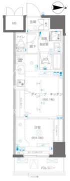 ズーム高田馬場 206 間取り図