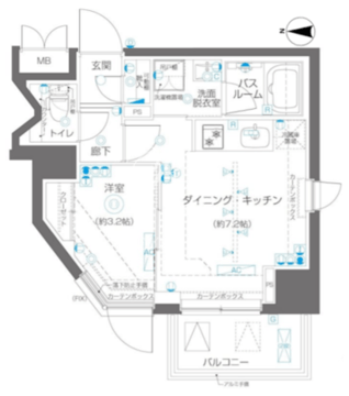 ズーム高田馬場 408 間取り図