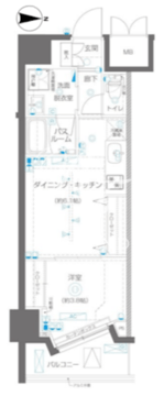 ズーム高田馬場 203 間取り図
