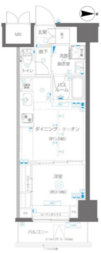 ズーム高田馬場 505 間取り図