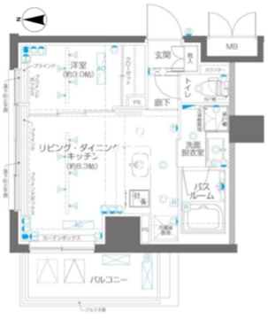 ズーム高田馬場 309 間取り図