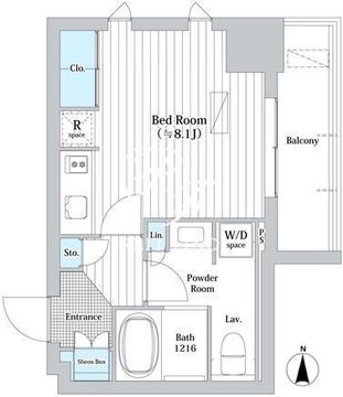 JP noie 錦糸町 408 間取り図