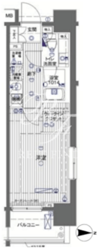 ル・リオン豊洲ウォーターフロント 701 間取り図