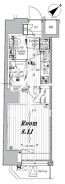 メイクスデザイン門前仲町グローブ 1002 間取り図