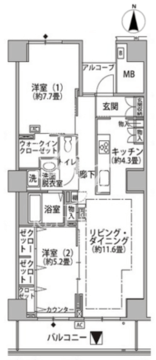 東雲キャナルコートCODAN 21-903 間取り図