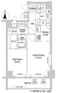 コンフォリア春日富坂 1203 間取り図