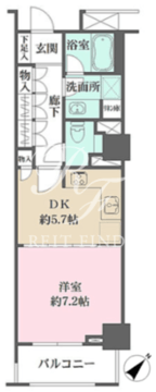 ファミール月島グランスイートタワー 1106 間取り図