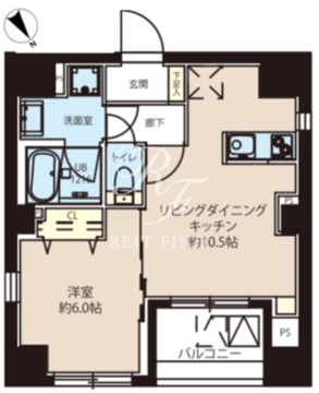 レオーネ東日本橋駅前2 1001 間取り図