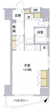 グランスイート神宮前 305 間取り図