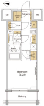 ザ・パークハビオ西大井 316 間取り図