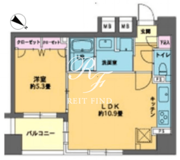 カスタリア人形町2 202 間取り図