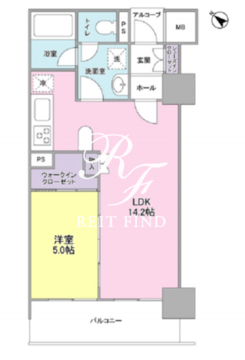 グレンパークG-WEST 1505 間取り図