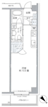 プライムアーバン豊洲 116 間取り図