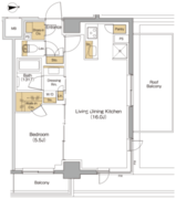 ザ・パークハビオ西大井 704 間取り図