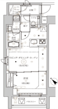 ベルシード上野松が谷 201 間取り図