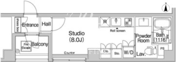 コンフォリア上野広小路 1302 間取り図