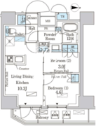 パークアクシス入谷 606 間取り図