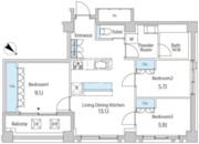 TKB高尾稲荷 403 間取り図