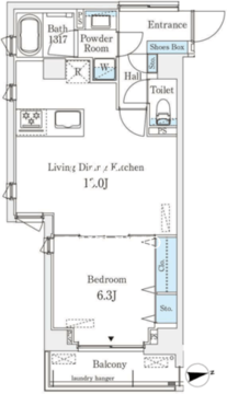 THE VERLUX TAKANAWA 404 間取り図