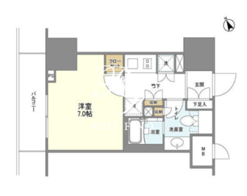 ＢＬＥＳＳ蔵前 403 間取り図