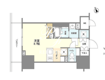 ＢＬＥＳＳ蔵前 607 間取り図