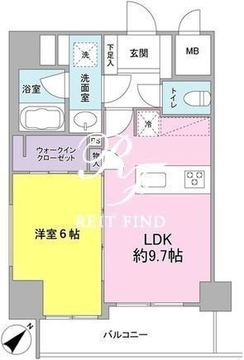 ベルフェリーク浅草橋 1201 間取り図