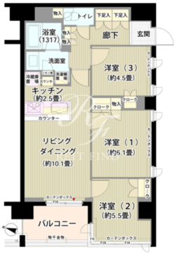 ガーデニエール砧レジデンス 320 間取り図