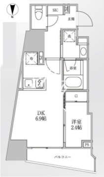 レジディア御茶ノ水2 1001 間取り図