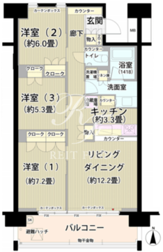 ガーデニエール砧レジデンス 1002 間取り図