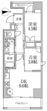 レジディア新御徒町2 708 間取り図